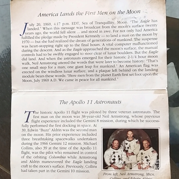 First Man on the Moon $5 Coin 1989 Republic of the Marshall Islands. LH - Picture 5 of 5